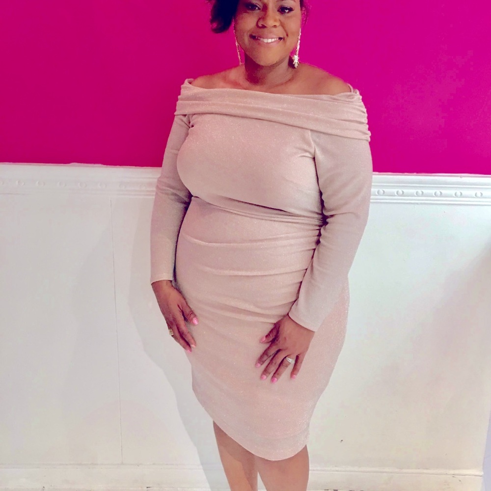 Eliza J Off the Shoulder Sheath Dress